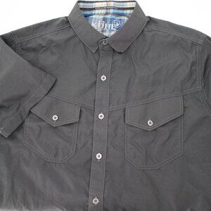 Kuhl Shirt Mens Medium Eluxor Short Sleeve Outdoors Hiking Fishing Camping gray